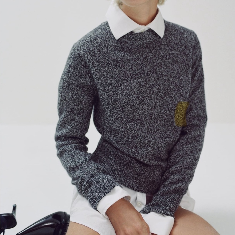 Zara 100% wool sweater gray